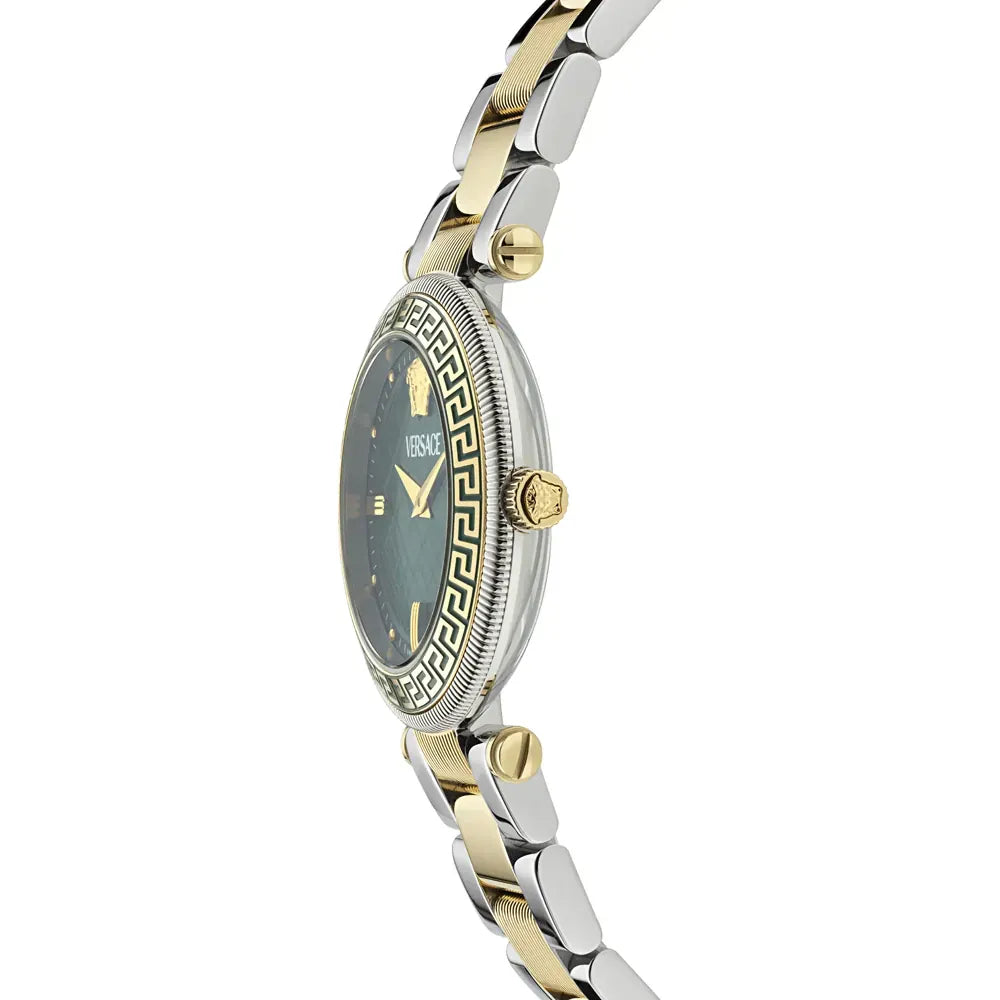 Versace Reve Analog Green Dial Two Tone Steel Strap Watch for Women - VE8B00524 Buy Now By Versace