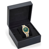 Versace V-Code Analog Green Dial Two Tone Steel Strap Watch for Women - VE8I00424 Buy Now By Versace