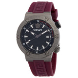 Versace Greca Logo Diver Quartz Black Dial Purple Rubber Strap Watch for Men - VE8G00224 Buy Now By Versace