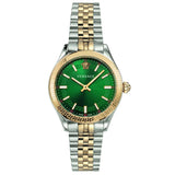 Versace Hellenyium Quartz Green Dial Two Tone Steel Strap Watch for Women - VEHU00420 Buy Now By Versace