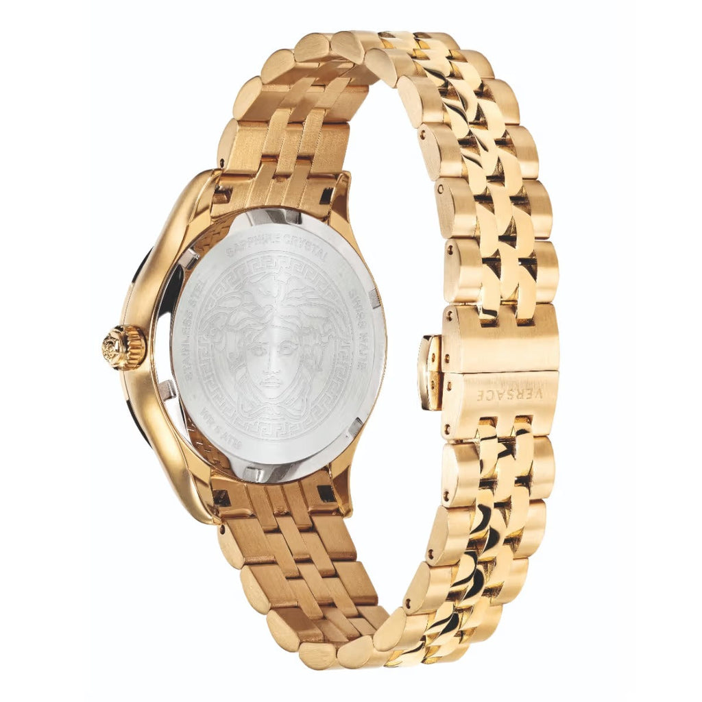 Versace Virtus Quartz Gold Dial Gold Steel Strap Watch for Women - VEHU00720 Buy Now By Versace