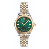 Versace Hellenyium Quartz Green Dial Two Tone Steel Strap Watch for Women - VEHU00420 Buy Now By Versace