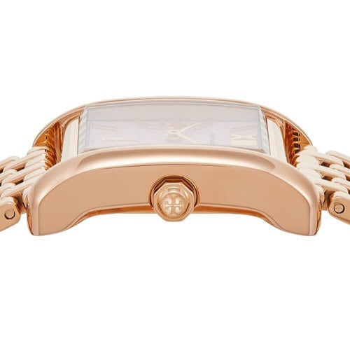 Tory Burch Eleanor Mother of Pearl White Dial Rose Gold Steel Strap Watch for Women - TBW1079 Buy Now By Tory Burch