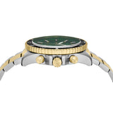 Emporio Armani World Explorer Chronograph Green Dial Two Tone Steel Strap Watch for Men - AR11695 Buy Now By Emporio Armani