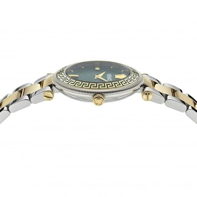 Versace Reve Analog Green Dial Two Tone Steel Strap Watch for Women - VE8B00524 Buy Now By Versace