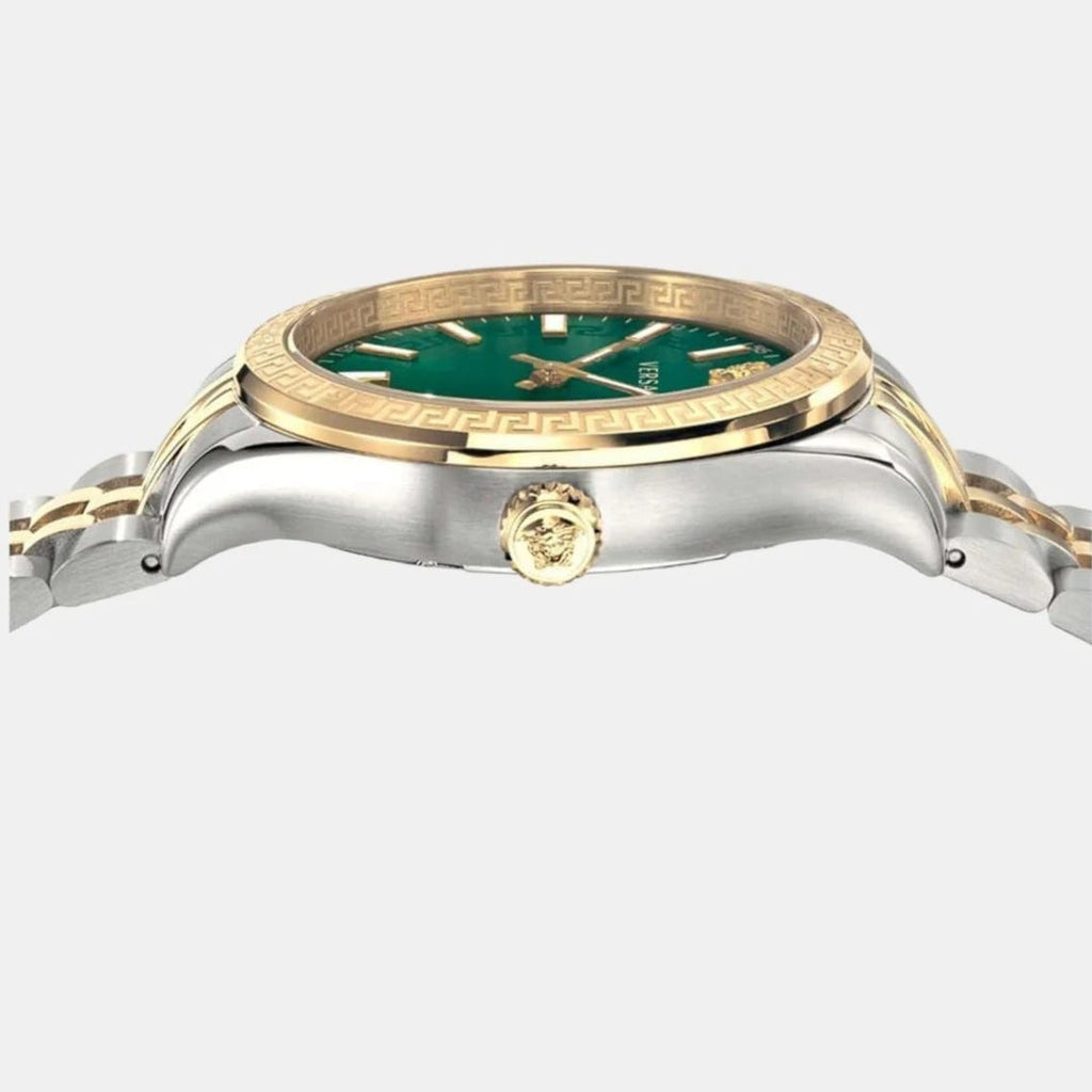 Versace Hellenyium Quartz Green Dial Two Tone Steel Strap Watch for Women - VEHU00420 Buy Now By Versace