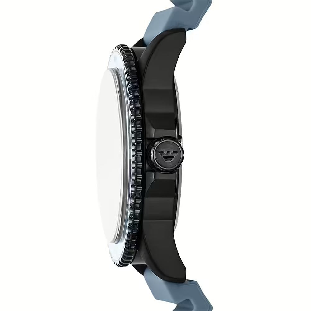 Emporio Armani Sea Explorer Divers Blue Dial Blue Silicone Strap Watch for Men - AR11685 Buy Now By Emporio Armani