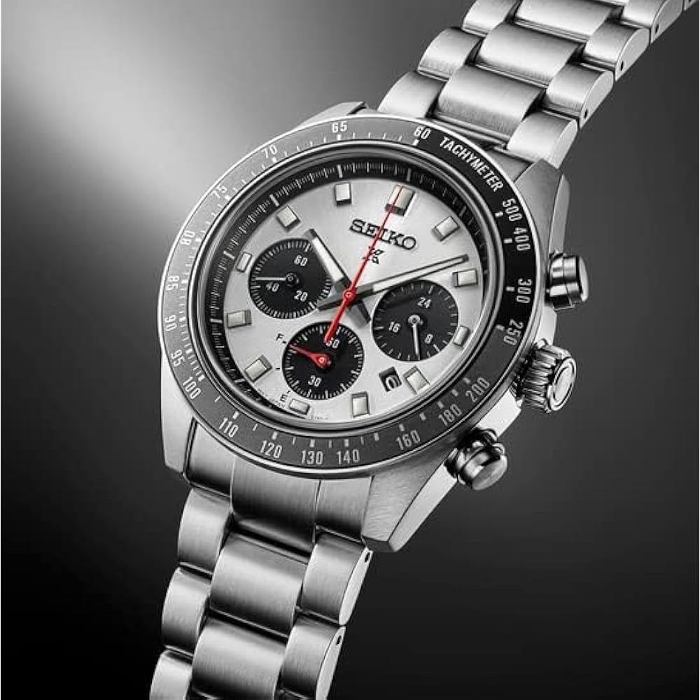 Seiko Prospex Speedtimer Solar Chronograph Silver Dial Silver Steel Strap Watch for Men - SSC911 Buy Now By Seiko