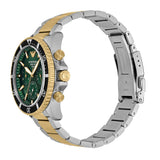 Emporio Armani World Explorer Chronograph Green Dial Two Tone Steel Strap Watch for Men - AR11695 Buy Now By Emporio Armani