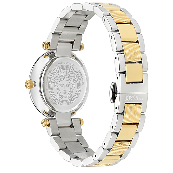 Versace Reve Analog White Dial Two Tone Steel Strap Watch for Women - VE8B00724 Buy Now By Versace