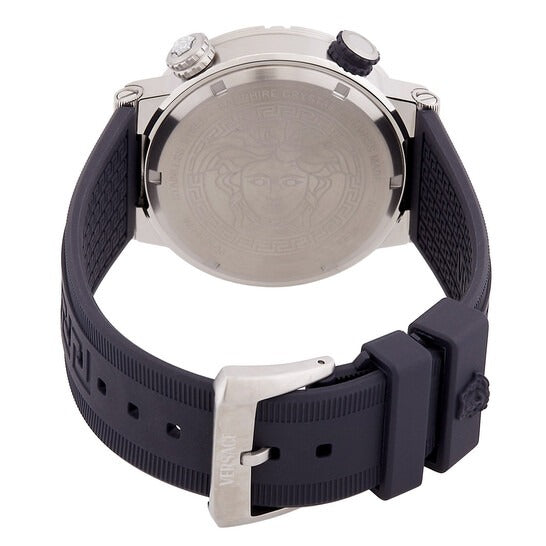 Versace Greca Diver Quartz Blue Dial Blue Rubber Strap Watch for Men - VE8G00124 Buy Now By Versace