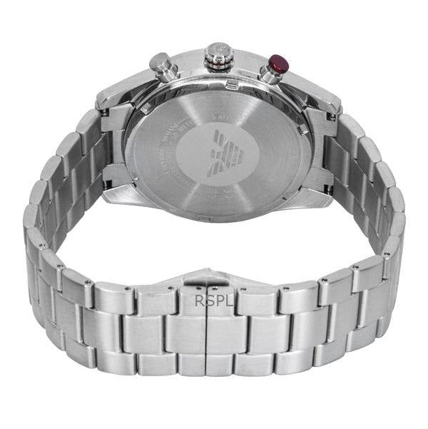 Emporio Armani Racer Chronograph White Dial Silver Steel Strap Watch for Men - AR11645 Buy Now By Emporio Armani