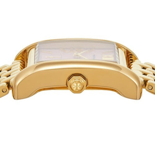 Tory Burch Eleanor Mother of Pearl Pink Dial Gold Steel Strap Watch for Women - TBW1077 Buy Now By Tory Burch