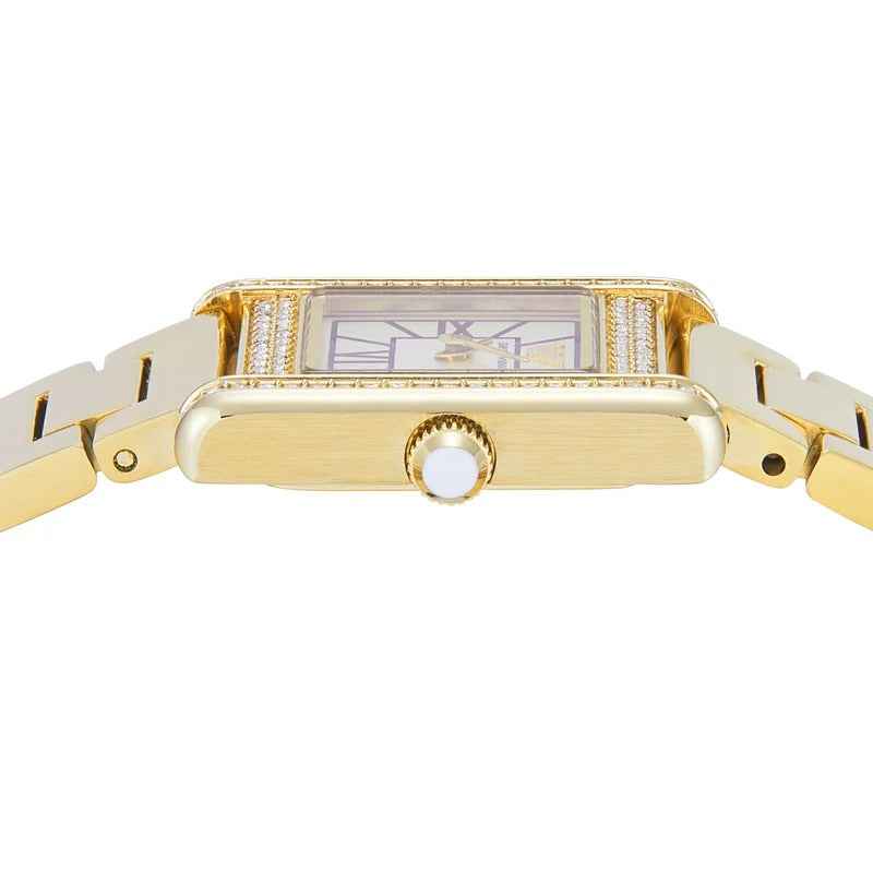 Emporio Armani Genni Crystals Gold Dial Gold Steel Strap Watch for Women - AR11663 Buy Now By Emporio Armani