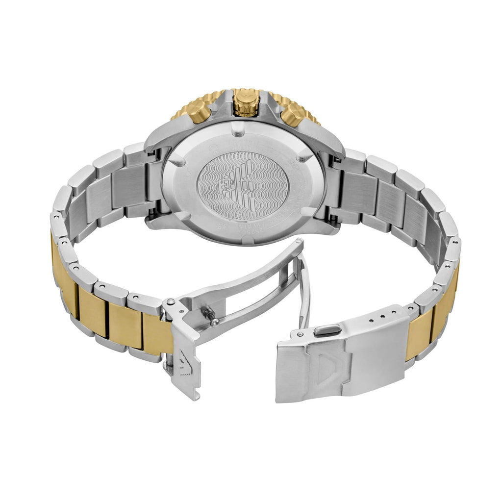 Emporio Armani World Explorer Chronograph Green Dial Two Tone Steel Strap Watch for Men - AR11695 Buy Now By Emporio Armani