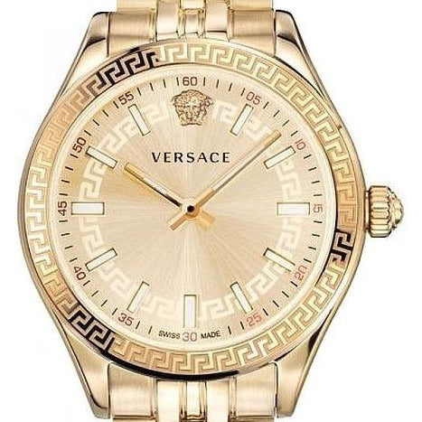 Versace Virtus Quartz Gold Dial Gold Steel Strap Watch for Women - VEHU00720 Buy Now By Versace
