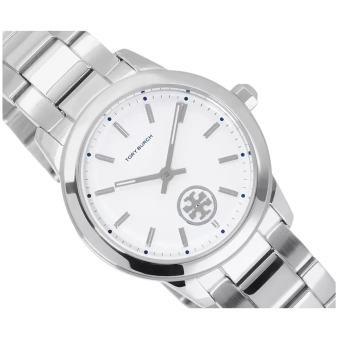 Tory Burch Collins White Dial Silver Steel Strap Watch for Women - TBW1301 Buy Now By Tory Burch