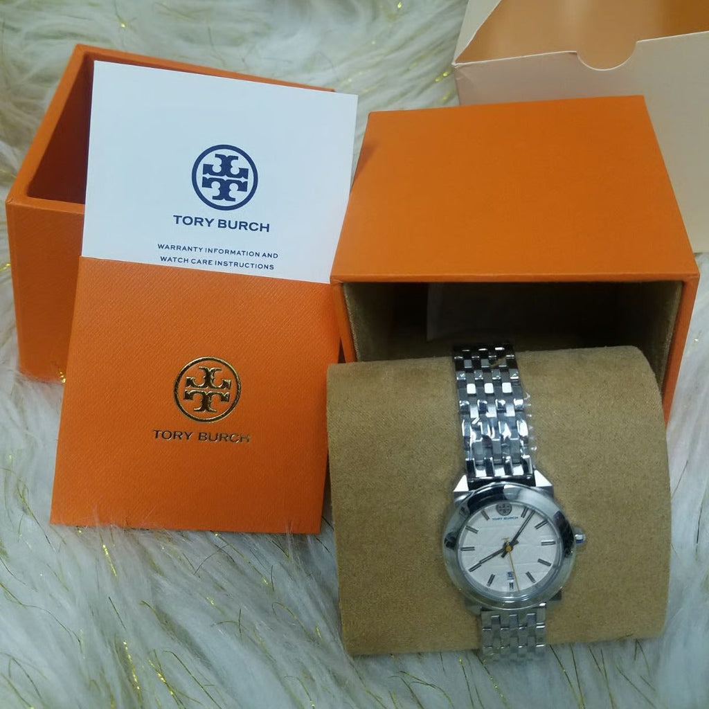 Tory Burch Whitney Ivory White Dial Silver Steel Strap Watch for Women - TBW8001 Buy Now By Tory Burch