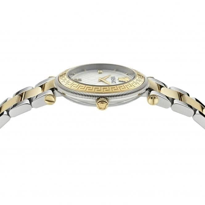 Versace Reve Analog White Dial Two Tone Steel Strap Watch for Women - VE8B00724 Buy Now By Versace