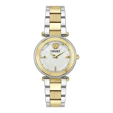 Versace Reve Analog White Dial Two Tone Steel Strap Watch for Women - VE8B00724 Buy Now By Versace