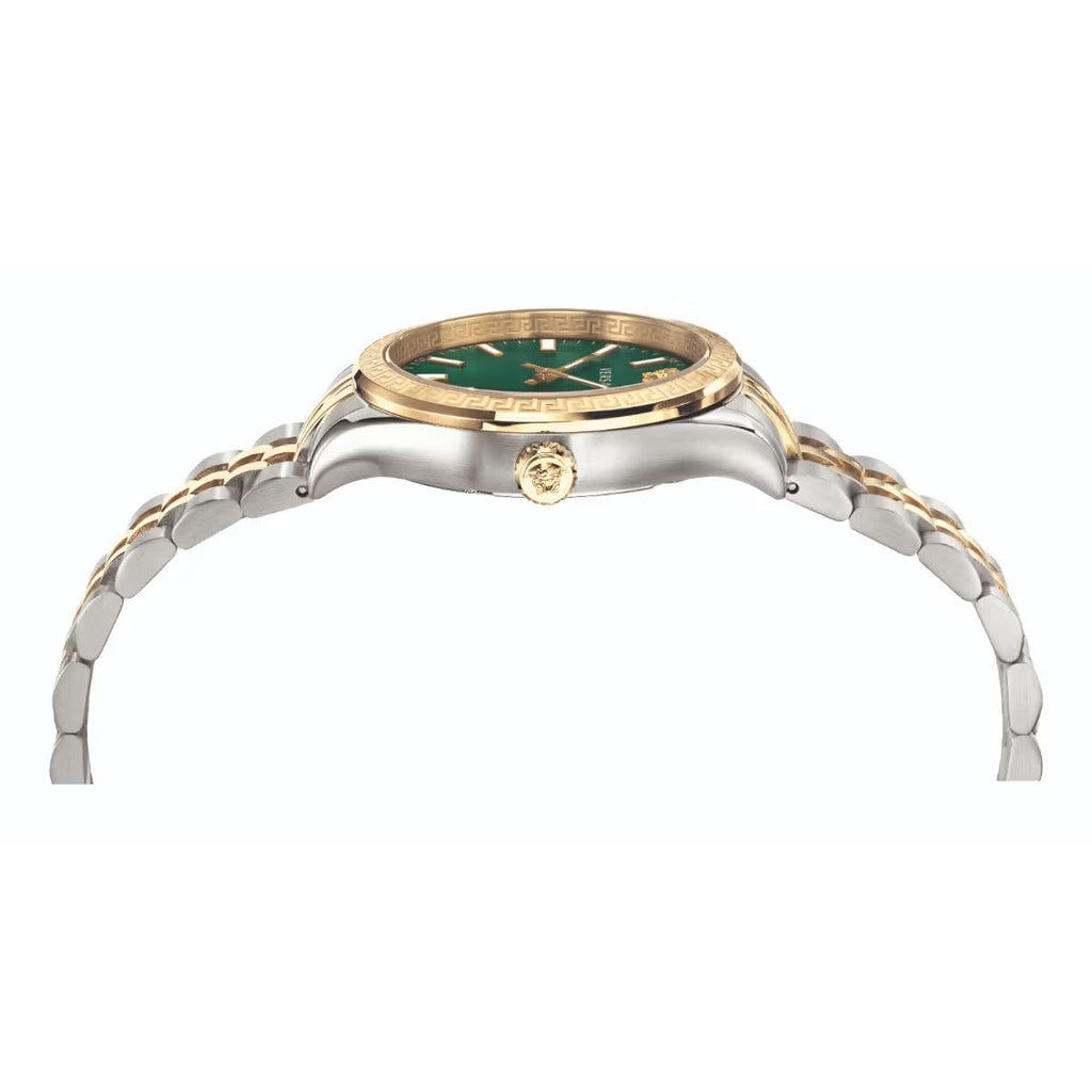 Versace Hellenyium Quartz Green Dial Two Tone Steel Strap Watch for Women - VEHU00420 Buy Now By Versace