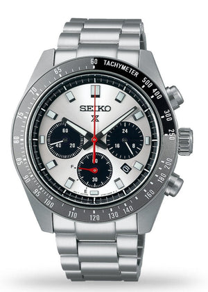 Seiko Prospex Speedtimer Solar Chronograph Silver Dial Silver Steel Strap Watch for Men - SSC911 Buy Now By Seiko