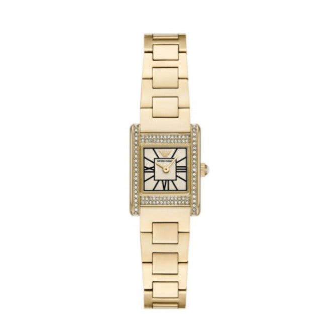 Emporio Armani Genni Crystals Gold Dial Gold Steel Strap Watch for Women - AR11663 Buy Now By Emporio Armani