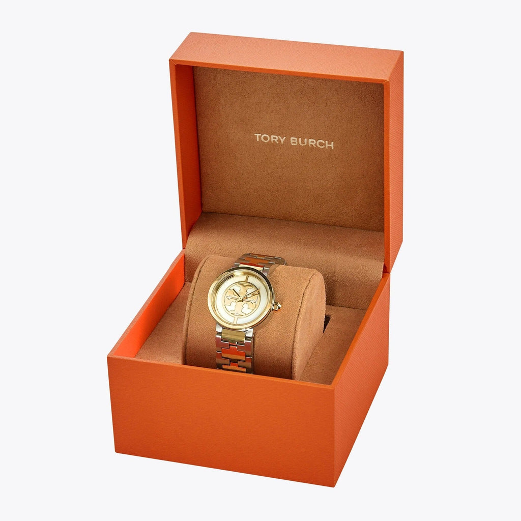 Tory Burch Reva Gold Dial Two Tone Steel Strap Watch for Women - TBW4016 Buy Now By Tory Burch