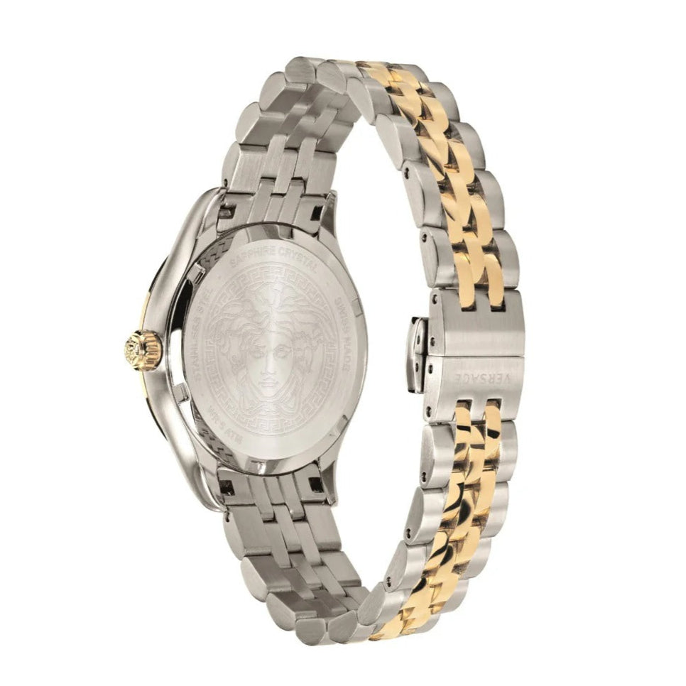 Versace Hellenyium Quartz Green Dial Two Tone Steel Strap Watch for Women - VEHU00420 Buy Now By Versace