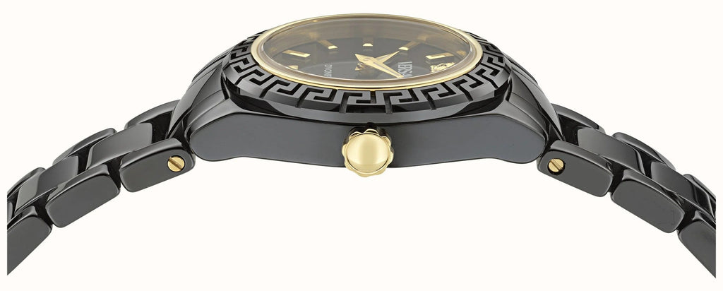 Versace DV One Mini Black Dial Black Steel Strap Watch for Women - VE9F00124 Buy Now By Versace