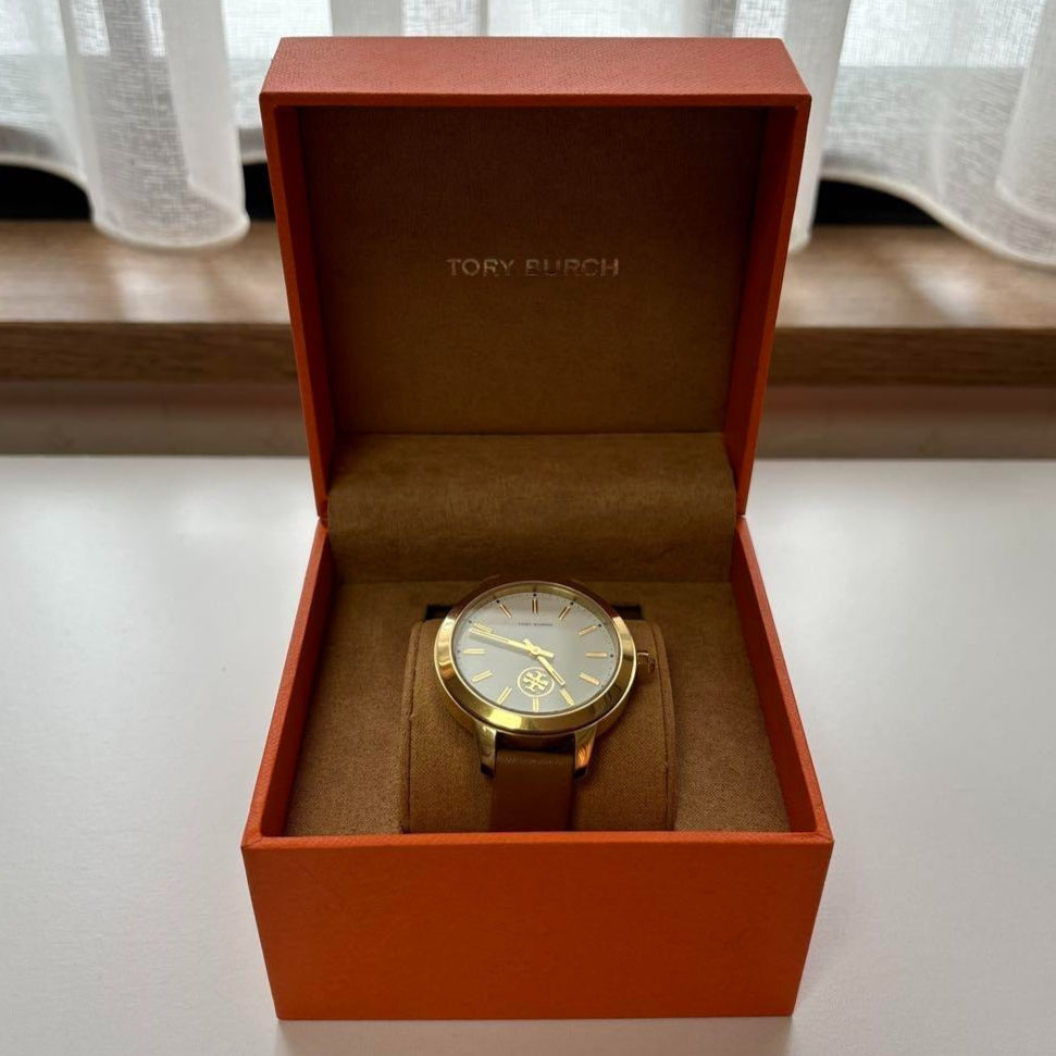Tory Burch Collins Quartz White Dial Brown Leather Strap Watch for Women - TBW1202 Buy Now By Tory Burch