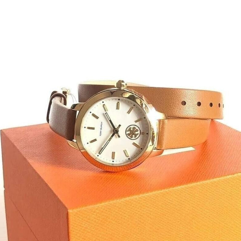 Tory Burch Collins Quartz White Dial Brown Leather Strap Watch for Women - TBW1304 Buy Now By Tory Burch