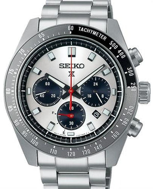 Seiko Prospex Speedtimer Solar Chronograph Silver Dial Silver Steel Strap Watch for Men - SSC911 Buy Now By Seiko