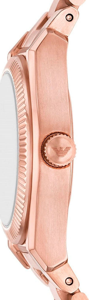 Emporio Armani Federica Analog Green Dial Rose Gold Steel Strap Watch for Women - AR11639 Buy Now By Emporio Armani