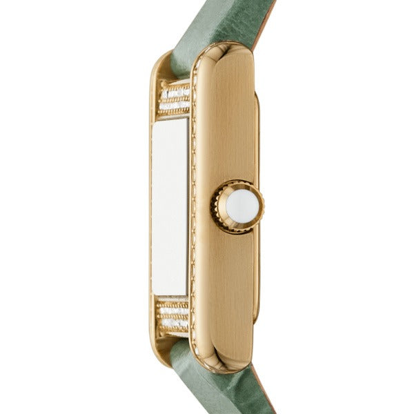 Emporio Armani Classic White Dial Green Leather Strap Watch for Women - AR11661 Buy Now By Emporio Armani
