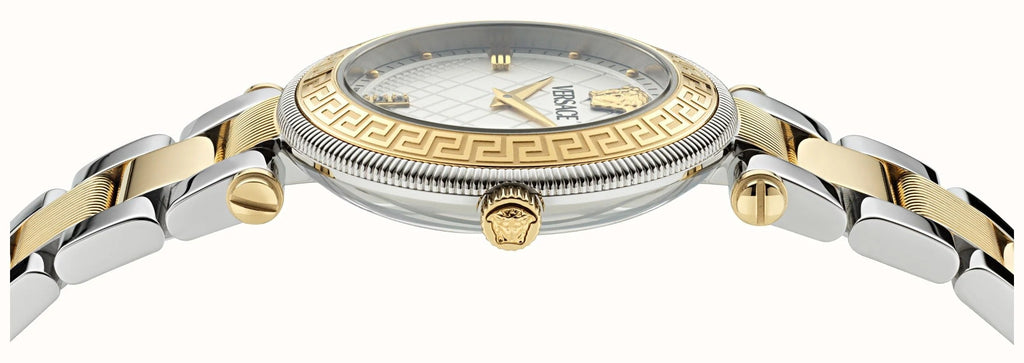 Versace Reve Analog White Dial Two Tone Steel Strap Watch for Women - VE8B00724 Buy Now By Versace