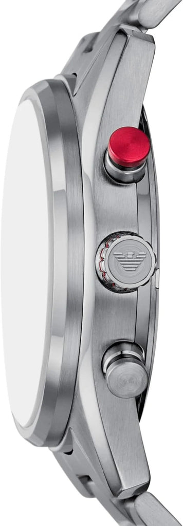 Emporio Armani Racer Chronograph Blue Dial Silver Steel Strap Watch for Men - AR11676 Buy Now By Emporio Armani