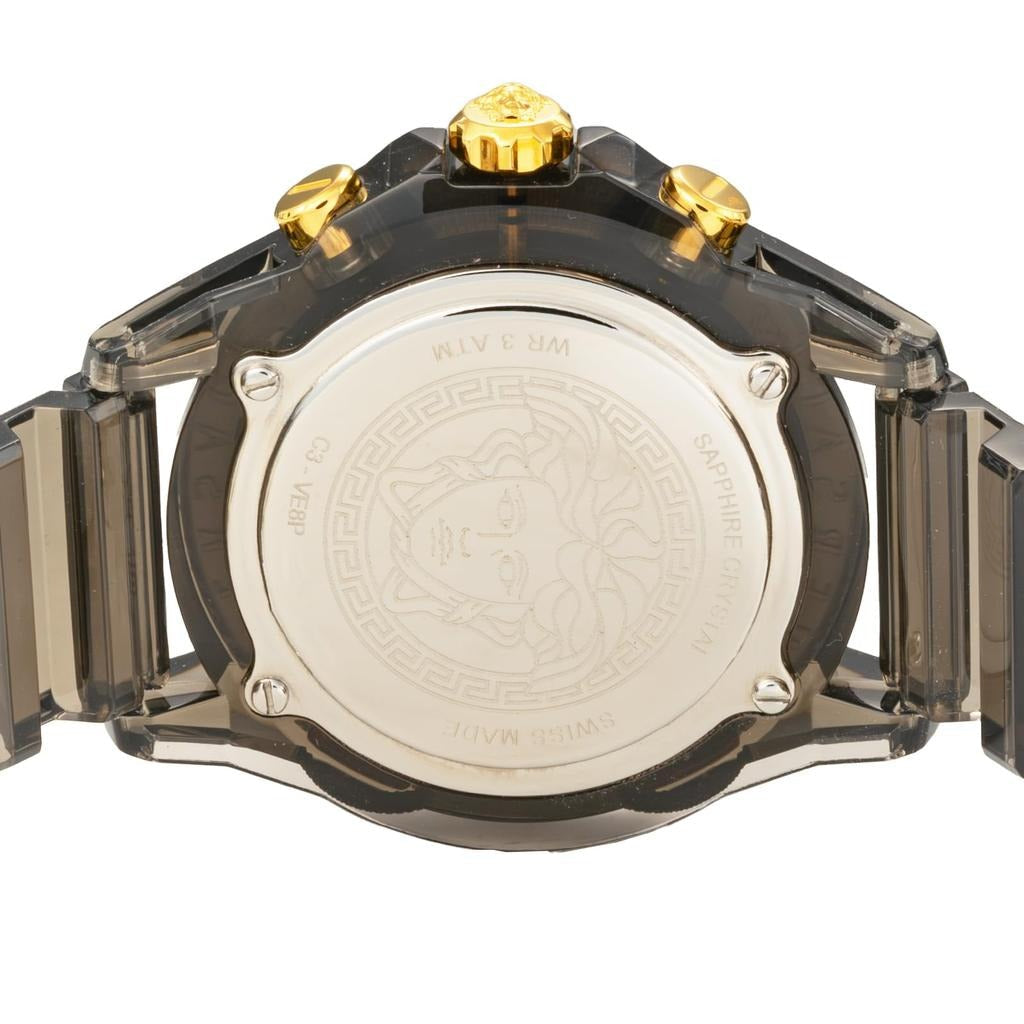 Versace Icon Active Chronograph Black Dial Black Rubber Strap Unisex Watch - VE8P00224 Buy Now By Versace