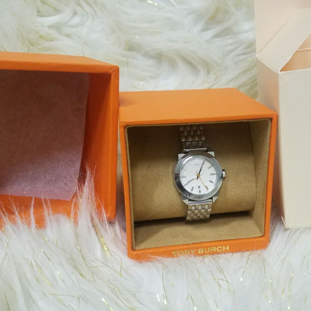 Tory Burch Whitney Ivory White Dial Silver Steel Strap Watch for Women - TBW8001 Buy Now By Tory Burch