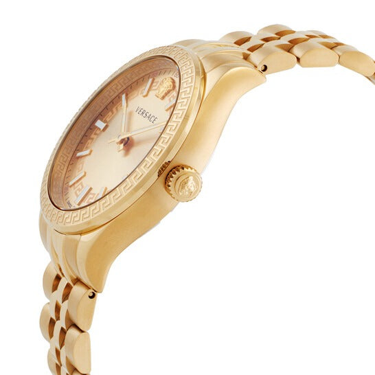 Versace Virtus Quartz Gold Dial Gold Steel Strap Watch for Women - VEHU00720 Buy Now By Versace
