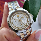 Tory Burch Classic Chronograph White Dial Two Tone Steel Strap Watch for Women - TBW1034 Buy Now By Tory Burch