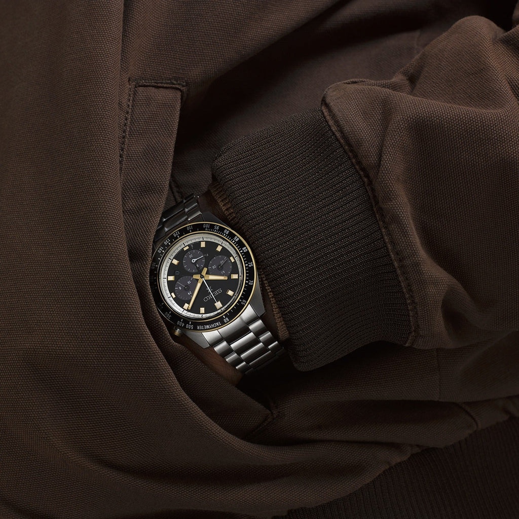 Seiko Prospex Speedtimer Solar Chronograph Black Dial Silver Steel Strap Watch for Men - SSC941 Buy Now By Seiko