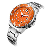 Citizen Mechanical Automatic Orange Dial Silver Steel Strap Watch for Men - NJ0128-80X Buy Now By Citizen