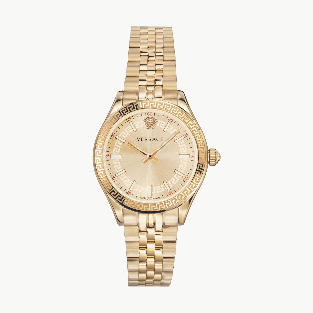 Versace Virtus Quartz Gold Dial Gold Steel Strap Watch for Women - VEHU00720 Buy Now By Versace