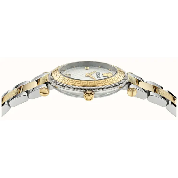 Versace Reve Analog White Dial Two Tone Steel Strap Watch for Women - VE8B00724 Buy Now By Versace
