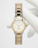 Tory Burch Collins White Dial Two Tone Steel Strap Watch for Women - TBW1306 Buy Now By Tory Burch