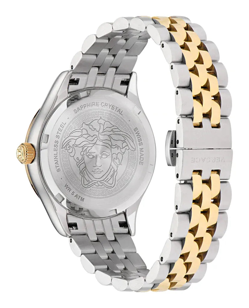 Versace Hellenyium Quartz Blue Dial Two Tone Steel Strap Watch for Women - VE2S00522 Buy Now By Versace