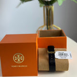 Tory Burch Robinson White Dial Black Leather Strap Watch for Women - TBW1504