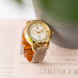 Tory Burch The Tory Chronograph White Dial Maroon Jacquard Strap Watch for Women - TBW1050 Buy Now By Tory Burch