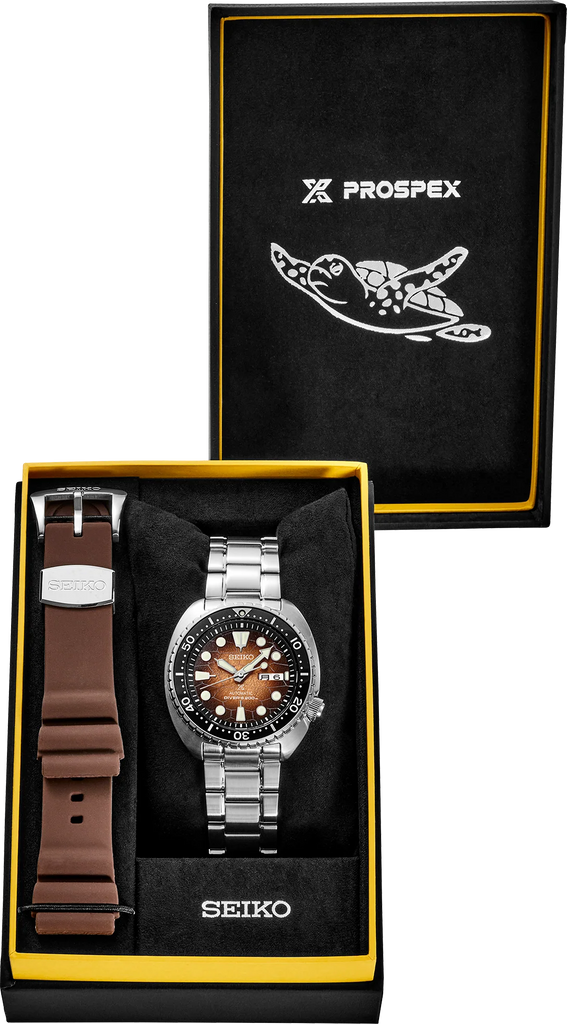 Seiko Prospex US Special Edition King Turtle Automatic Brown Dial Silver Steel Strap Watch for Men - SRPH55 Buy Now By Seiko
